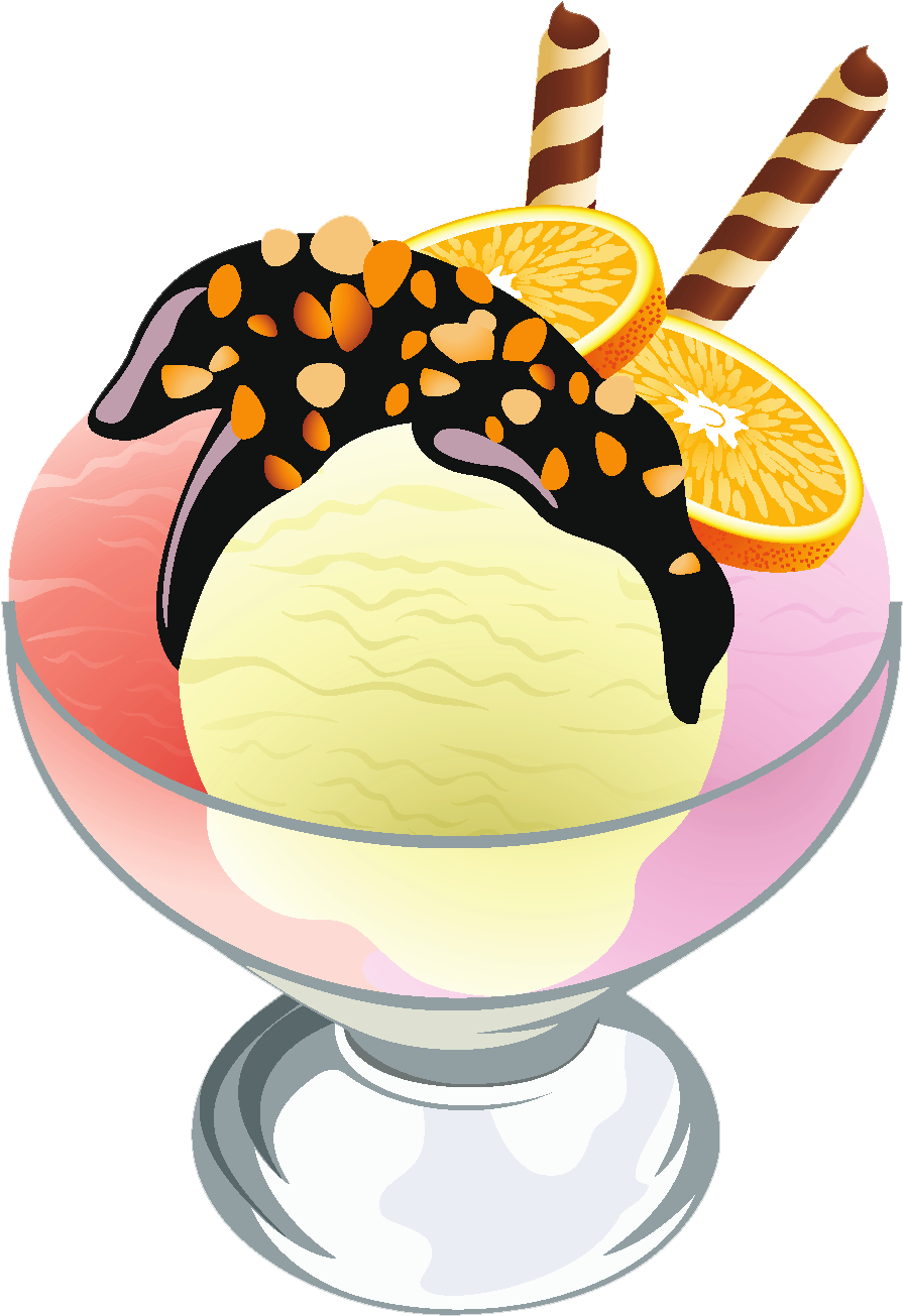 People Clipart Three3779492 Ice Cream Sundae Transparent - All Types Of Ice Cream (1000x1384)