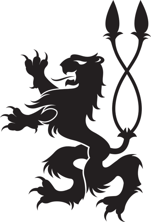 White Lion Clipart Coat Arm Lion - Griffin Clipart (490x720)