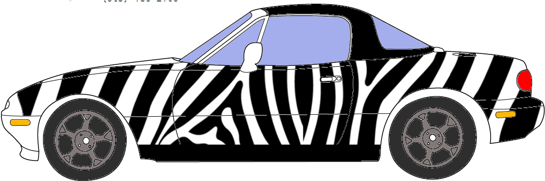 The Zebra Miata - Coupé (1107x369)