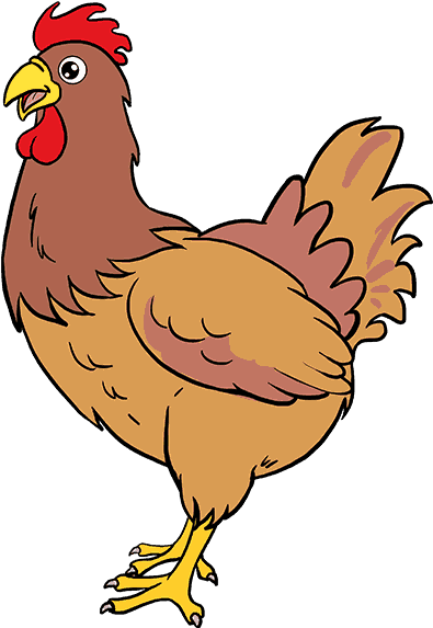 Drawn Chicken Cartoon - Chicken Draw (678x600)