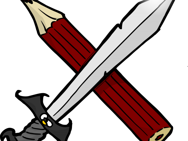 Pen Clipart Sword - Pen Vs Sword (640x480)