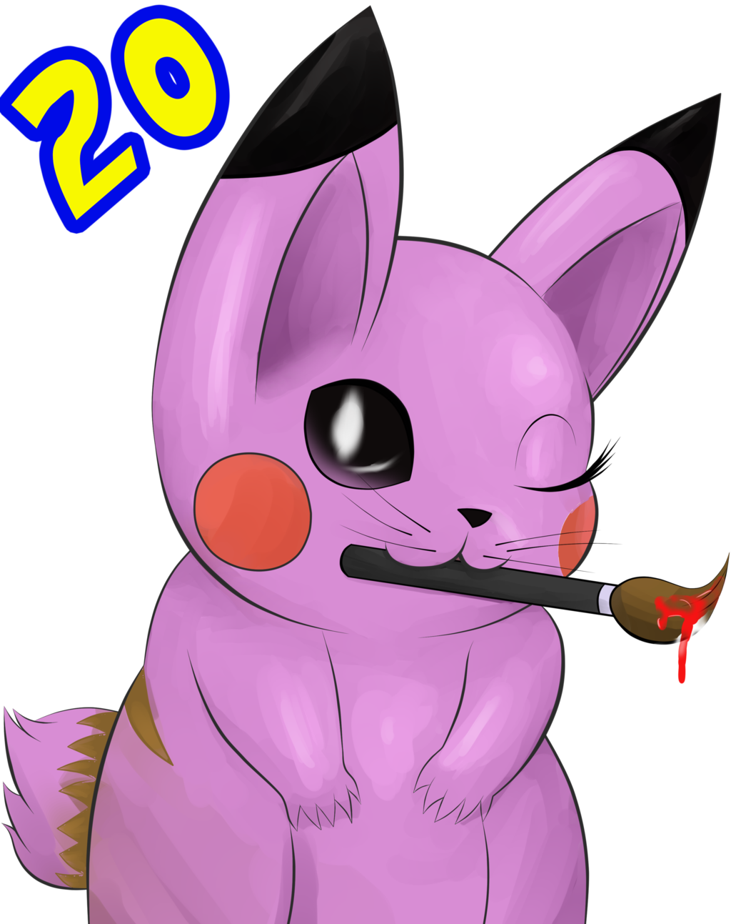 Zionworldartist Pokemon 20th Anniversary - Cartoon (1024x1293)