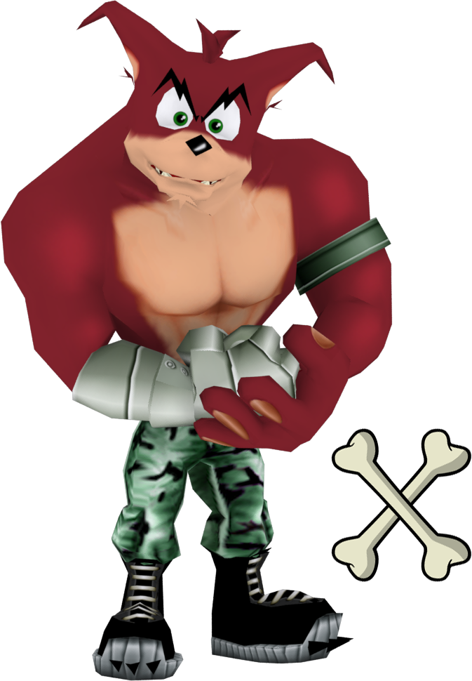 Crunch Bandicoot Rigged By Crasharki - Crunch Bandicoot Png (673x970)