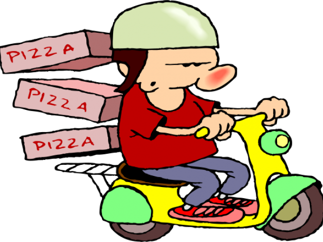 Delivery Clipart Personal - Pizza Delivery Clipart (640x480)
