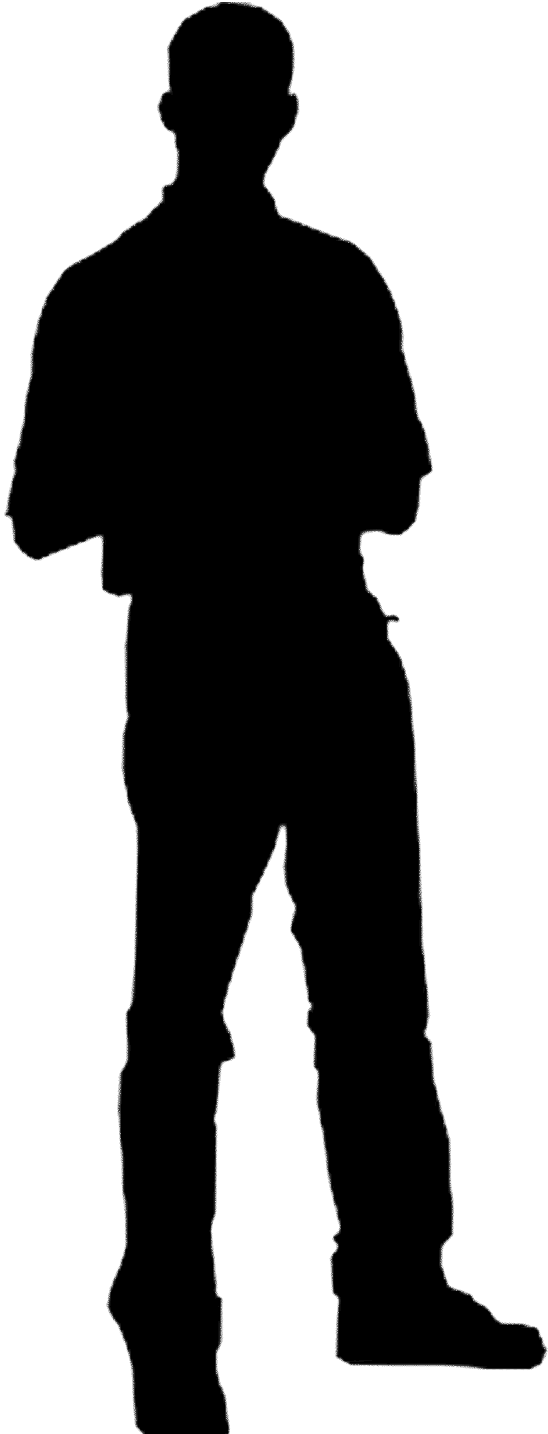 Man Silhouettes Clip Art - Silhouette (679x1599)