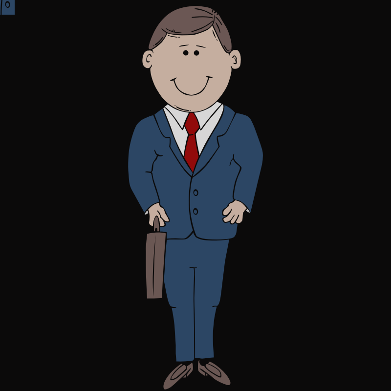 Cartoon Man Clipart Cartoon Man Standing Clipart Transparent - Man In Suit Cartoon (800x800)