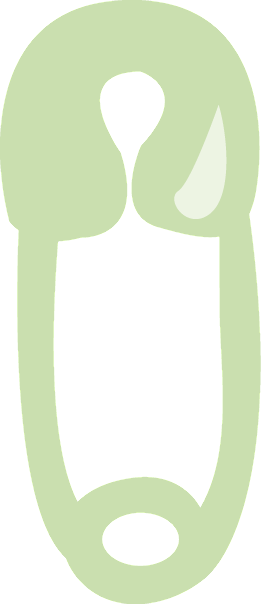 Bebê - Baby Safety Pin Clipart (261x604)