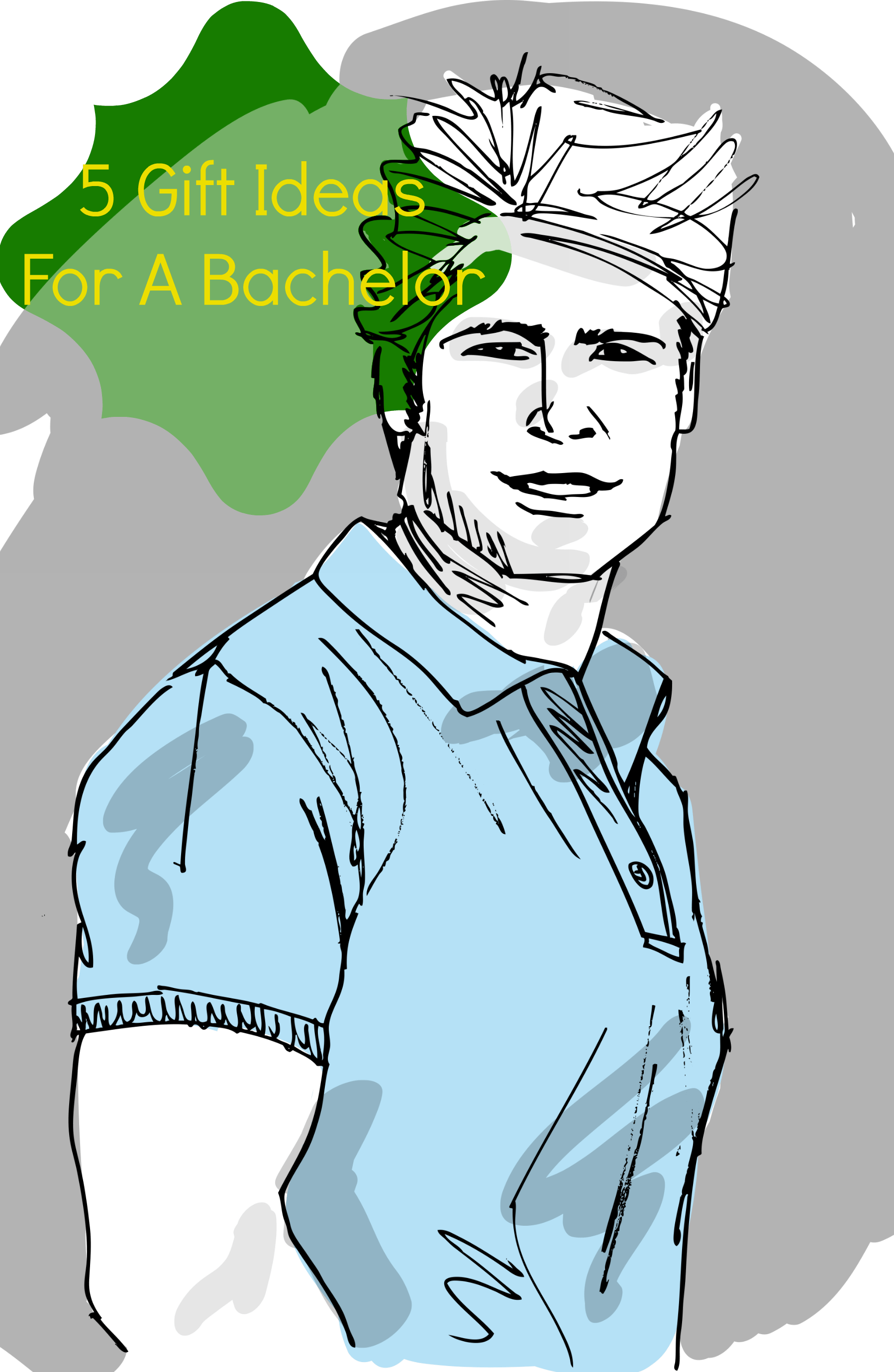 5 Gift Ideas For A Bachelor - Drawing (1797x2758)