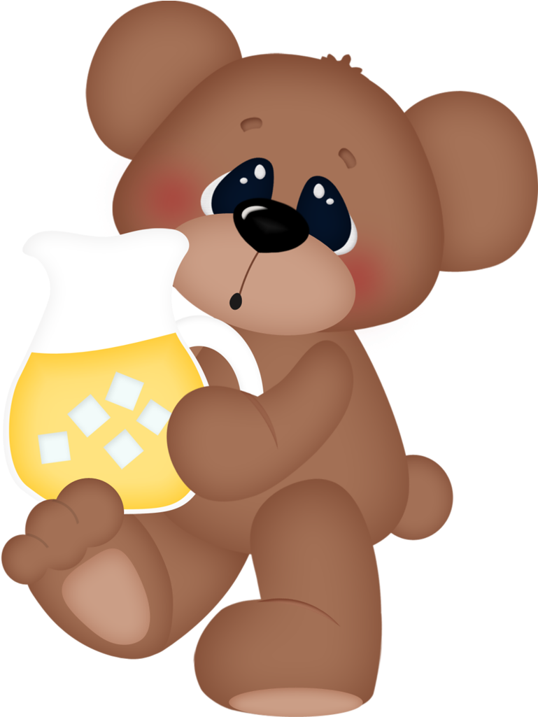 Picnic Clipart Silhouette - Teddy Bear (779x1024)