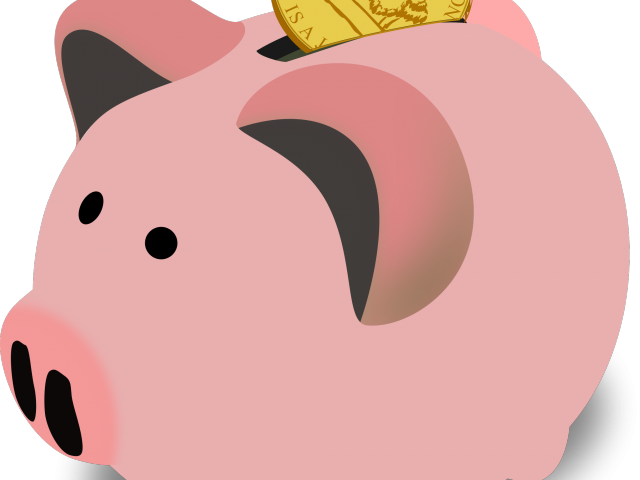Pig Clipart Bank - Save Up Money Cartoon Png (640x480)