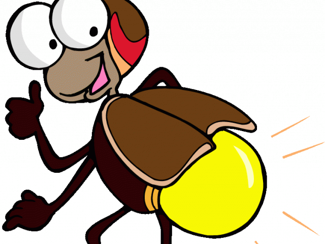 Cricket Insect Cartoon - Firefly Clipart (640x480)