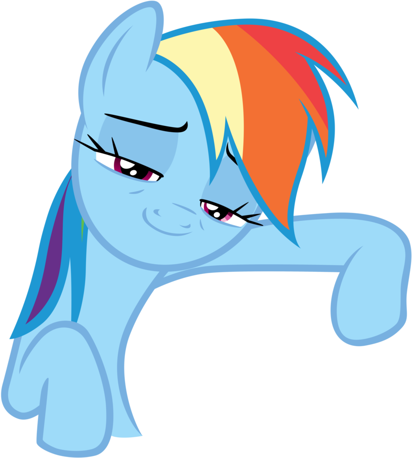 Rainbow Dash With A Proud Smirk By Tardifice - Rainbow Dash Smirk (863x925)