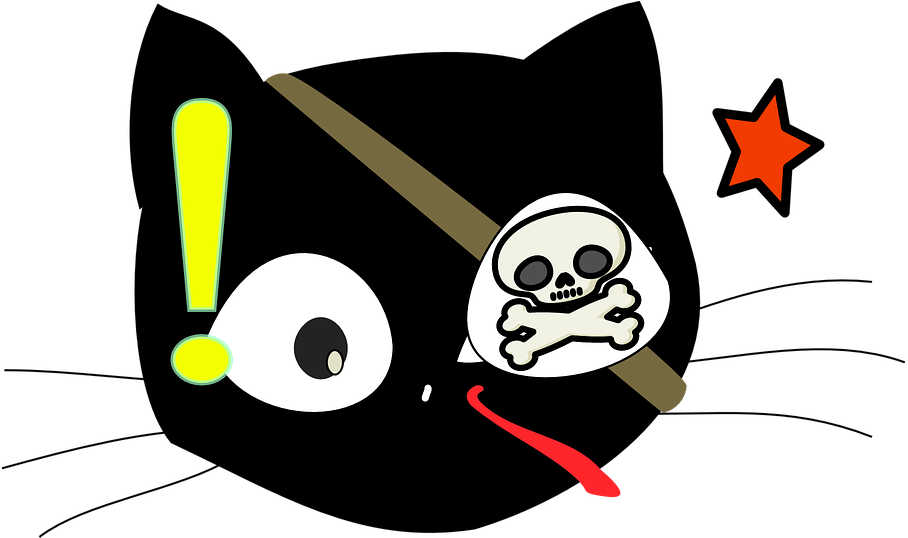 Cartoon Pirate Images 18, Buy Clip Art - Pirate Kitty Shower Curtain (960x537)