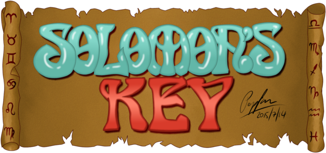 Solomon's Key Title Logo Hd By Popfan95b - Calligraphy (800x356)