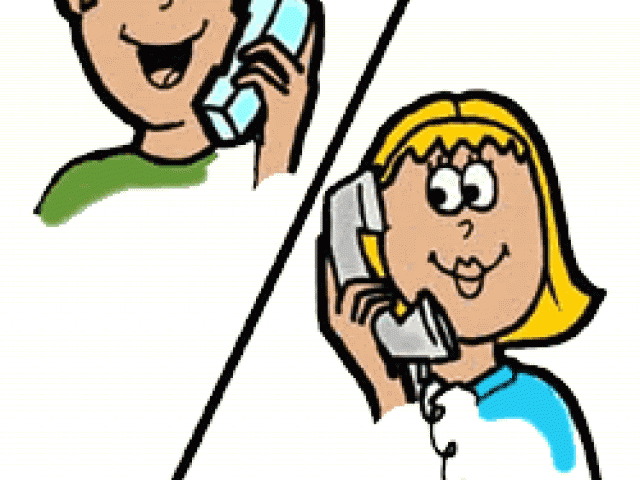 Phone Clipart Calendar Free Clipart On Dumielauxepices - Conversation Between Two People On Phone (640x480)