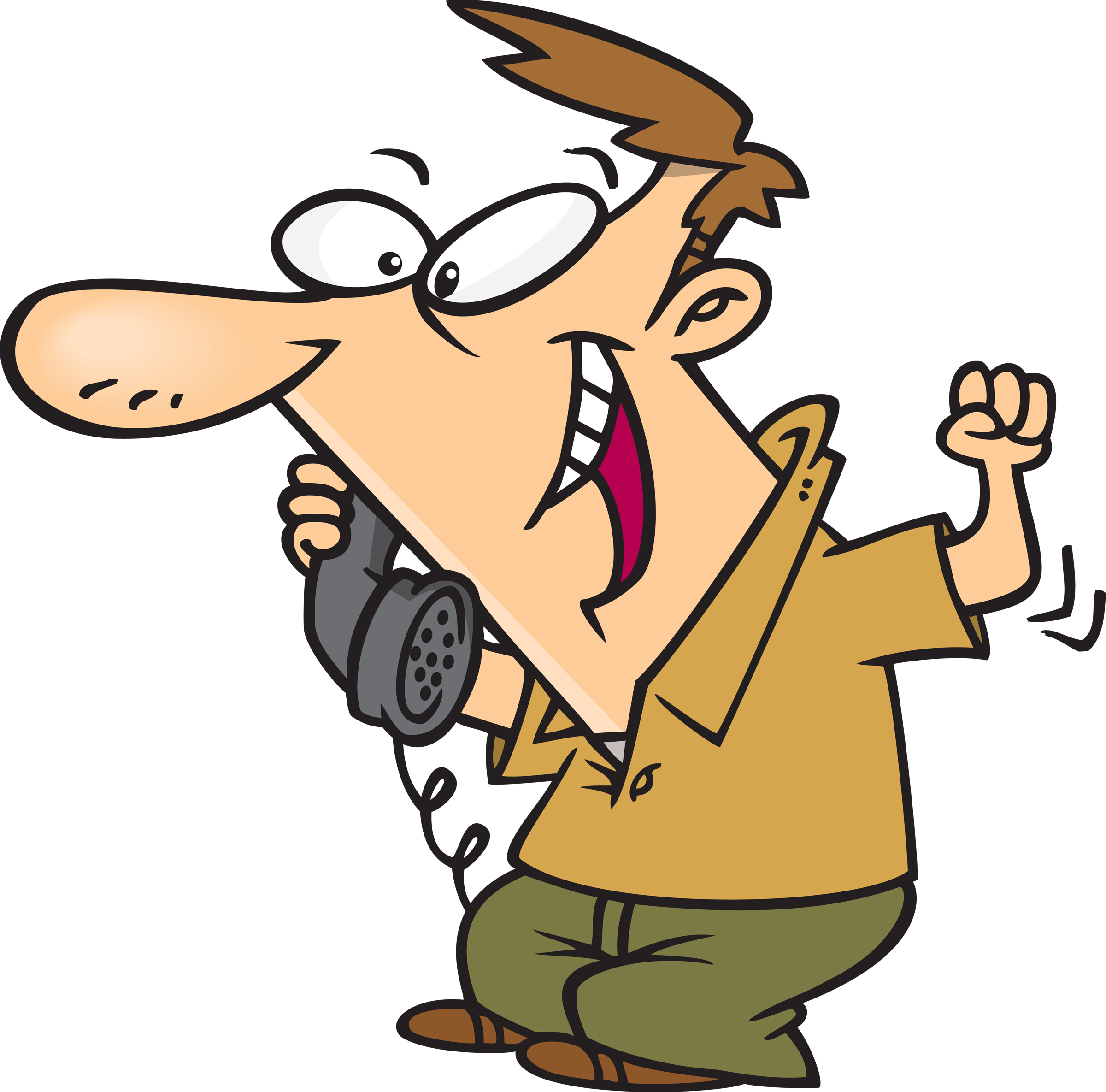 Answering The Phone Clipart - Imagenes De Discurso Indirecto (2400x2369)