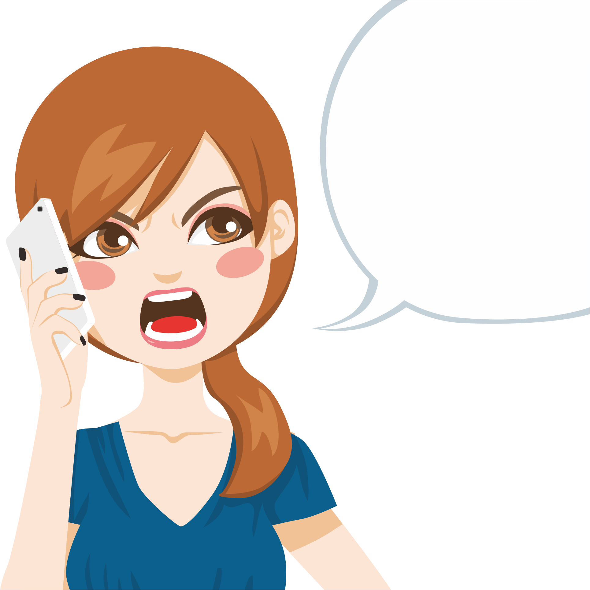 Cartoon Telephone Call Royalty-free Clip Art - Angry Woman Cartoon Png (1929x1929)