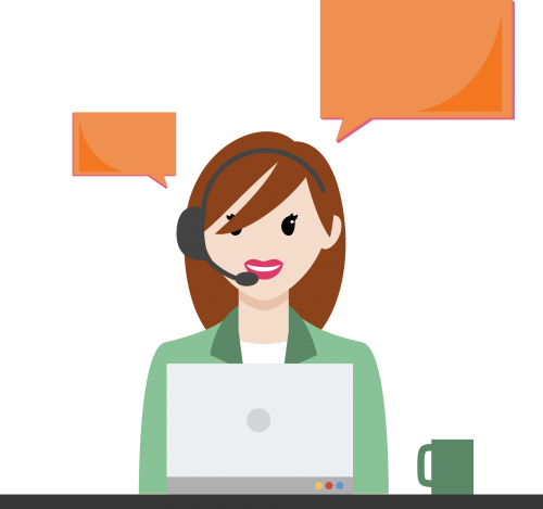 Operator Gives Professional Service Answering Your - Atencion Al Cliente Eficiente (500x469)