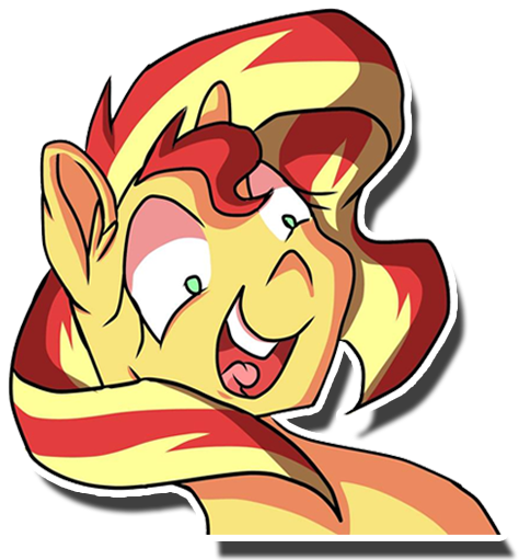 Kenishra, Cute, Female, Insanity, Laughing, Mare, Open - Cartoon (512x512)