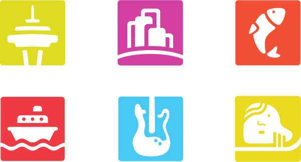 It Highlights The Seattle Space Needle, Gasworks Park, - Seattle Symbols (600x323)