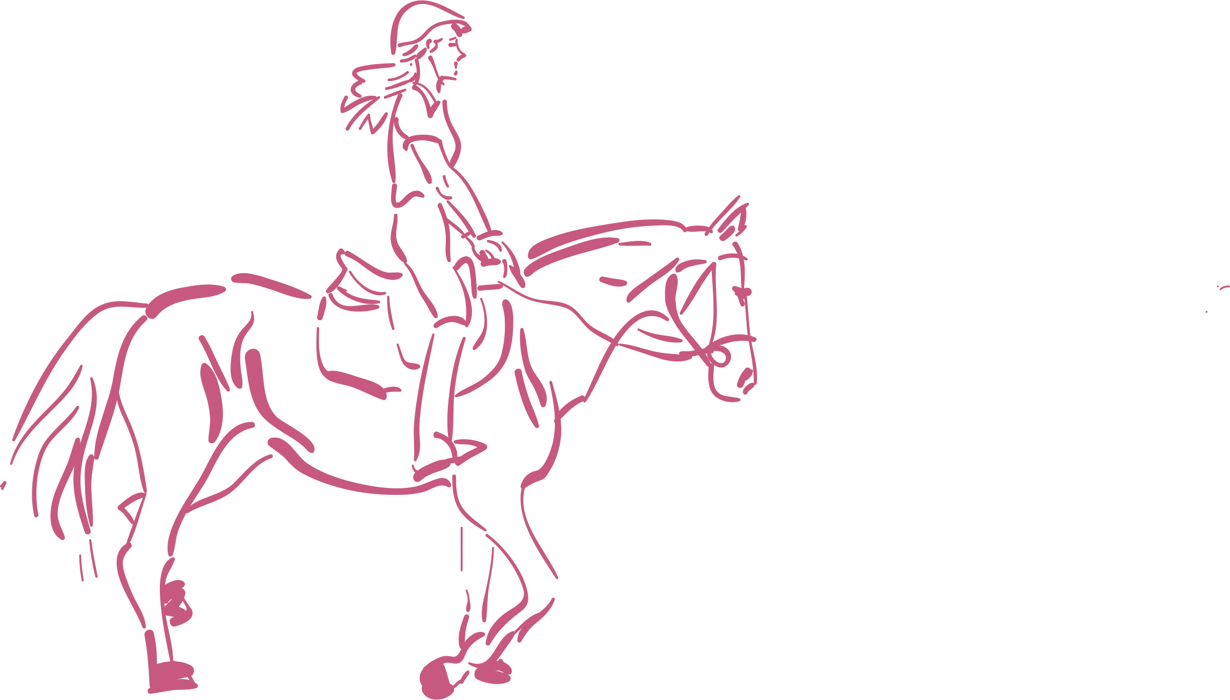 Clipart - Girl Riding Horse Clipart (2400x1366)