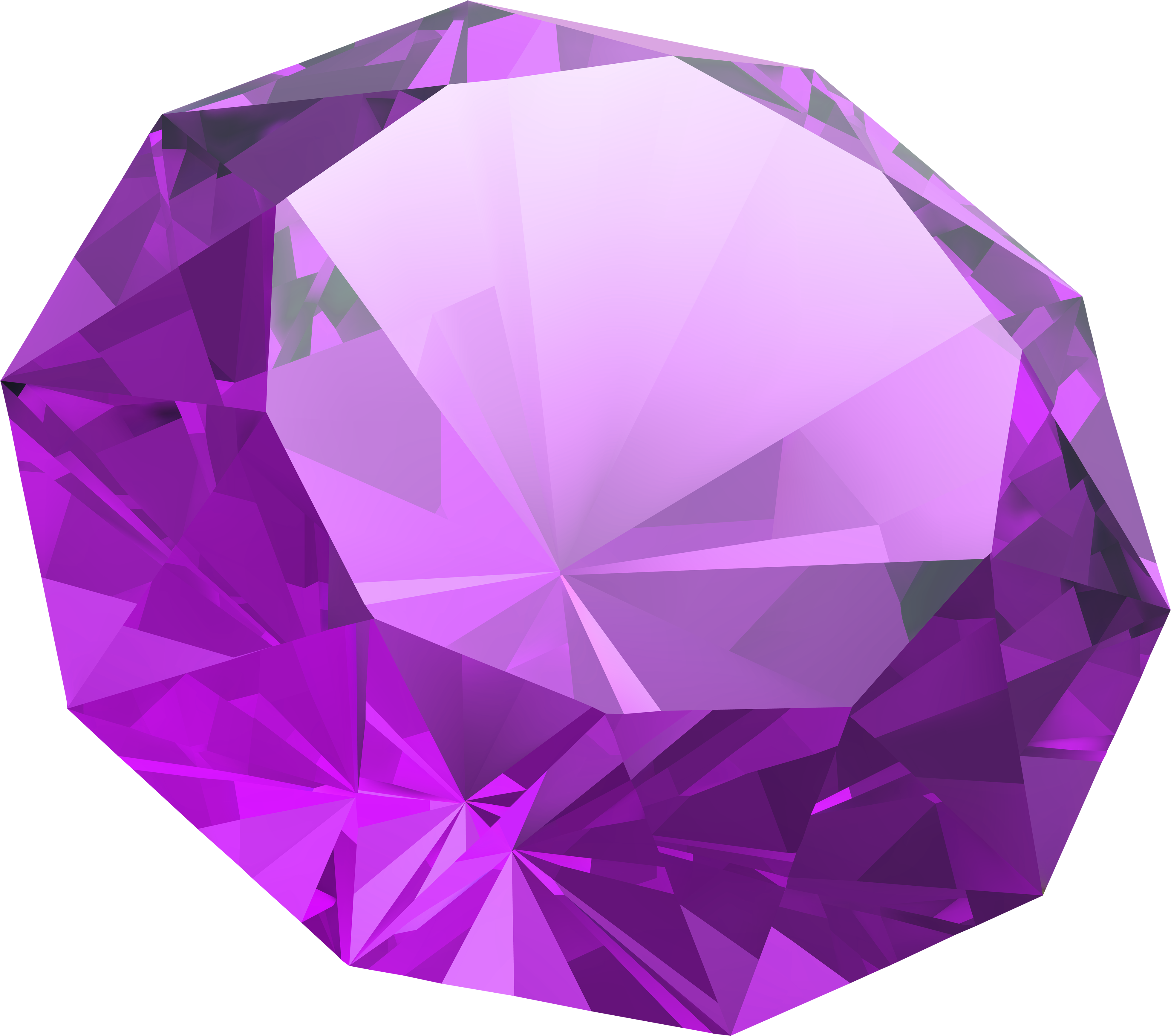 Gems Clipart Purple Diamond - Purple Diamond Png (4000x3537)