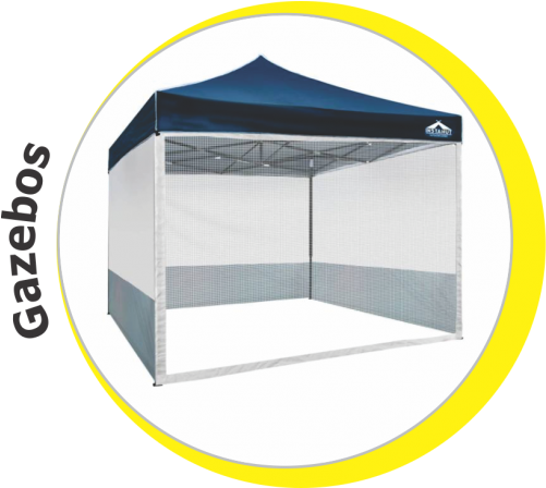 Branded Gazebo Complete 3m X 3m Steel - 3m X 3m Pop Up Gazebo - Navy (500x500)