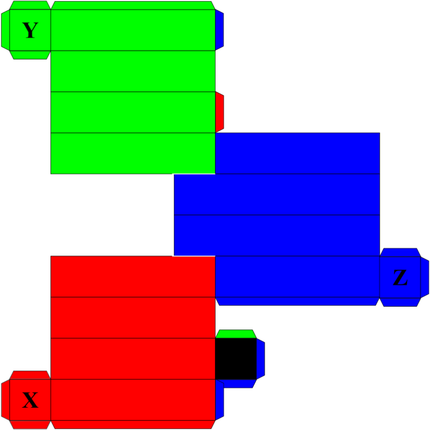 Print Foldable 3d Cartesian Coordinate System - Cartesian Coordinate System (849x1200)