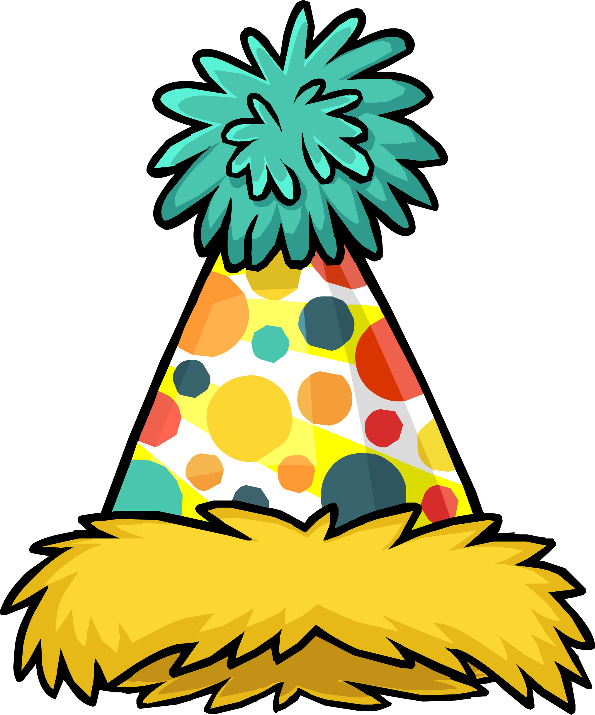 Polka Puffle Hat - Png Format Birthday Cap Png (2030x2440)