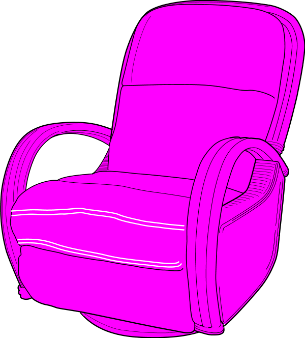 Arm Chair Vector Clip Art - Cartoon Lounge Chair (600x664)