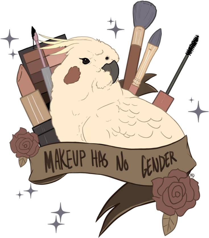 Makeup Has No Gender By Catdoak - Cartoon (875x913)