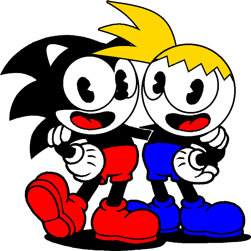 Sonic & Toon Trev No Socks Cuphead Edition - Cuphead - Game Console, Pc (881x922)