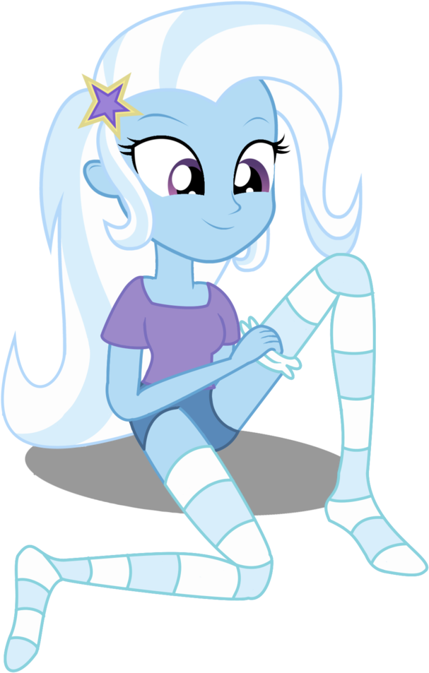 Equestria Girls Trixie Putting On Socks By Gioku - Trixie (777x1028)