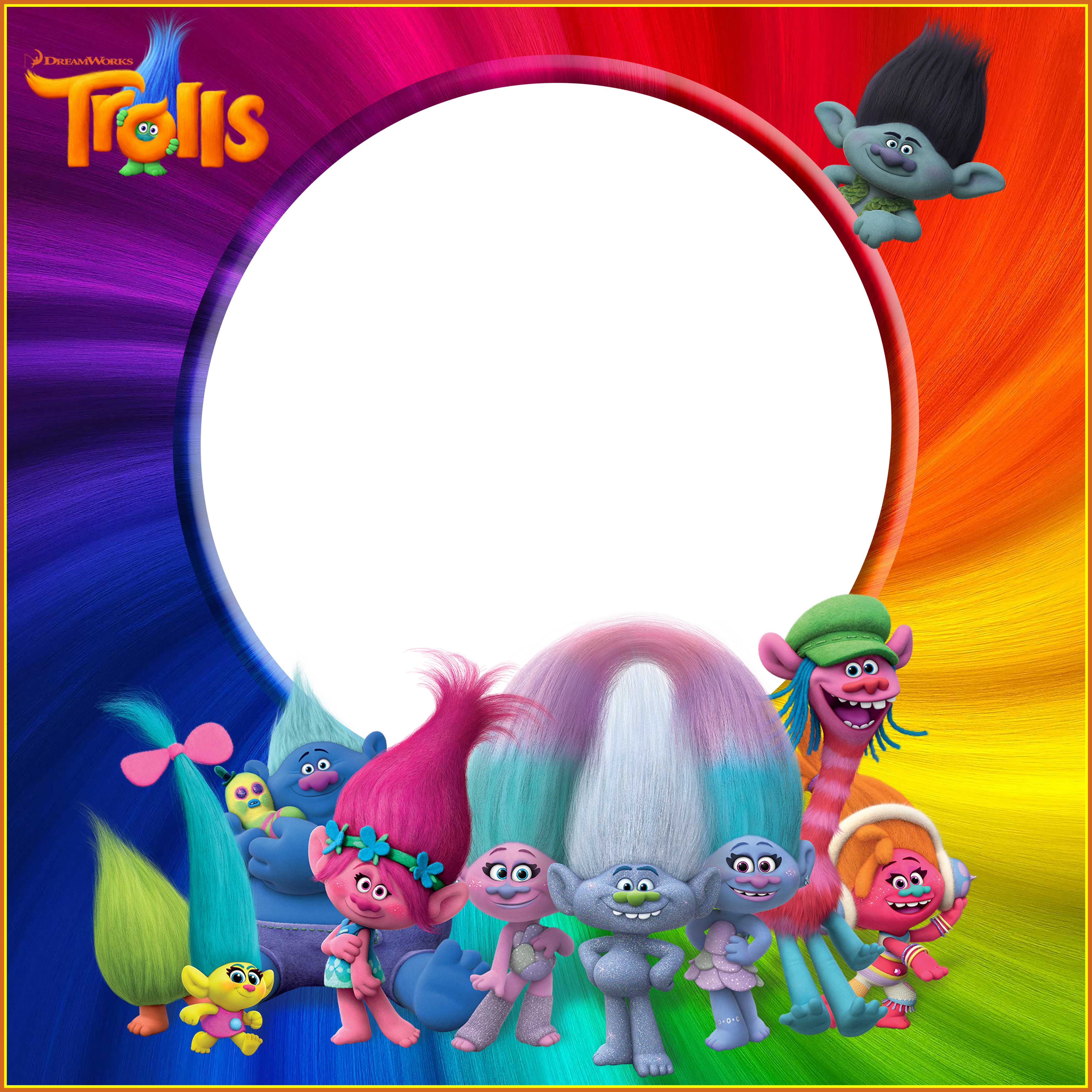 Shocking Trolls Png Transparent Frame Gallery Yopriceville - Shocking Trolls Png Transparent Frame Gallery Yopriceville (4050x4050)