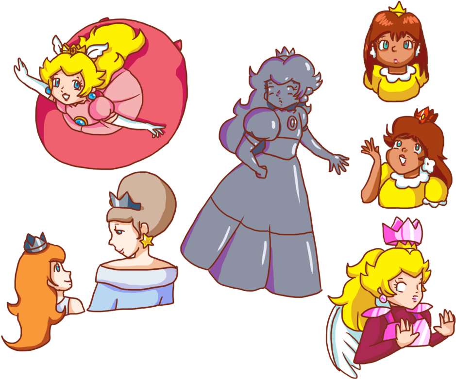 Mario Princess Peach Coloring Page - Princess Peach Taking A Dump (1024x857)