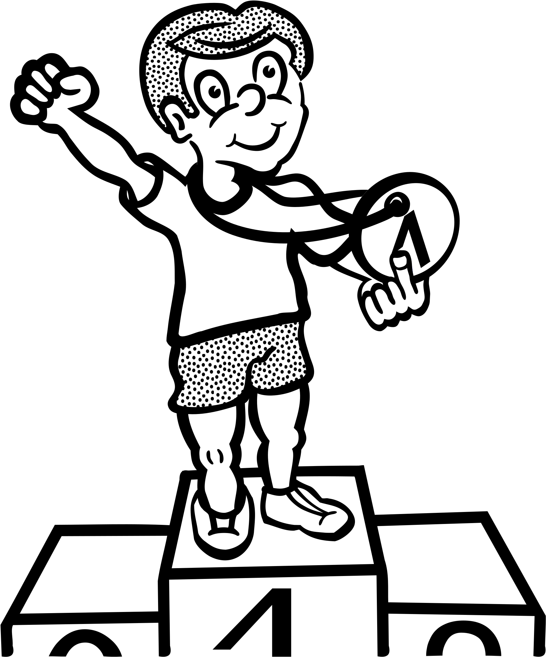 Clipart Winner Lineart Rh Openclipart Org Clip Art - Win Black And White Clipart (2022x2400)
