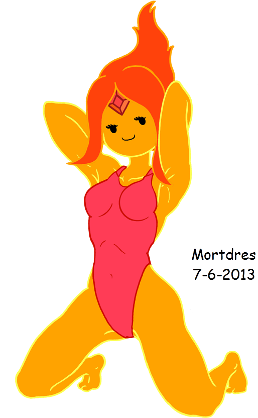 Adventure Time Color Pages Princess Flame - Adventure Time Flame Princess Bikini (562x841)