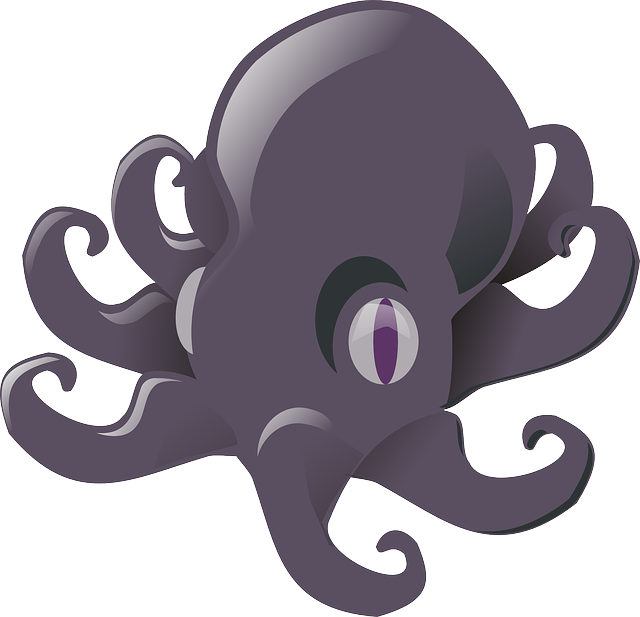 Devilfish, Octopod, Sea Life, Kraken - Purple Octopus Clipart (640x617)