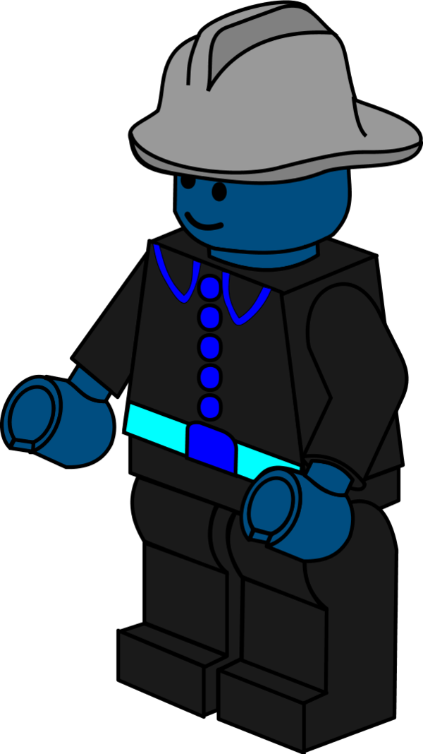 Lego Town Fireman - Lego Clipart (600x1068)