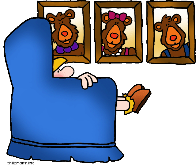 House Clipart Three Bears - Goldilocks And The Three Bears (648x558)