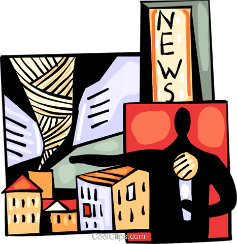 News Reporter With Tornado Royalty Free Vector Clip - News Reporter With Tornado Royalty Free Vector Clip (467x480)