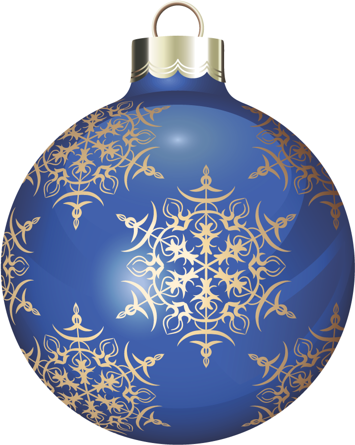 Blue Christmas Ball Ornament Clip Art At Clker - Blue Christmas Ball Png (732x922)