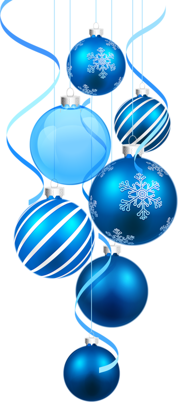Boules ,noel ,png,tube - Blue Christmas Ornament Png (354x800)