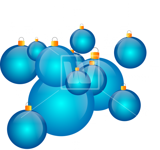 Blue Christmas Ornaments - Book (550x517)