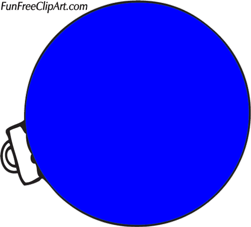 Solid Base Color Christmas Tree Ornament - Blue Circle Png Image Hd (500x453)