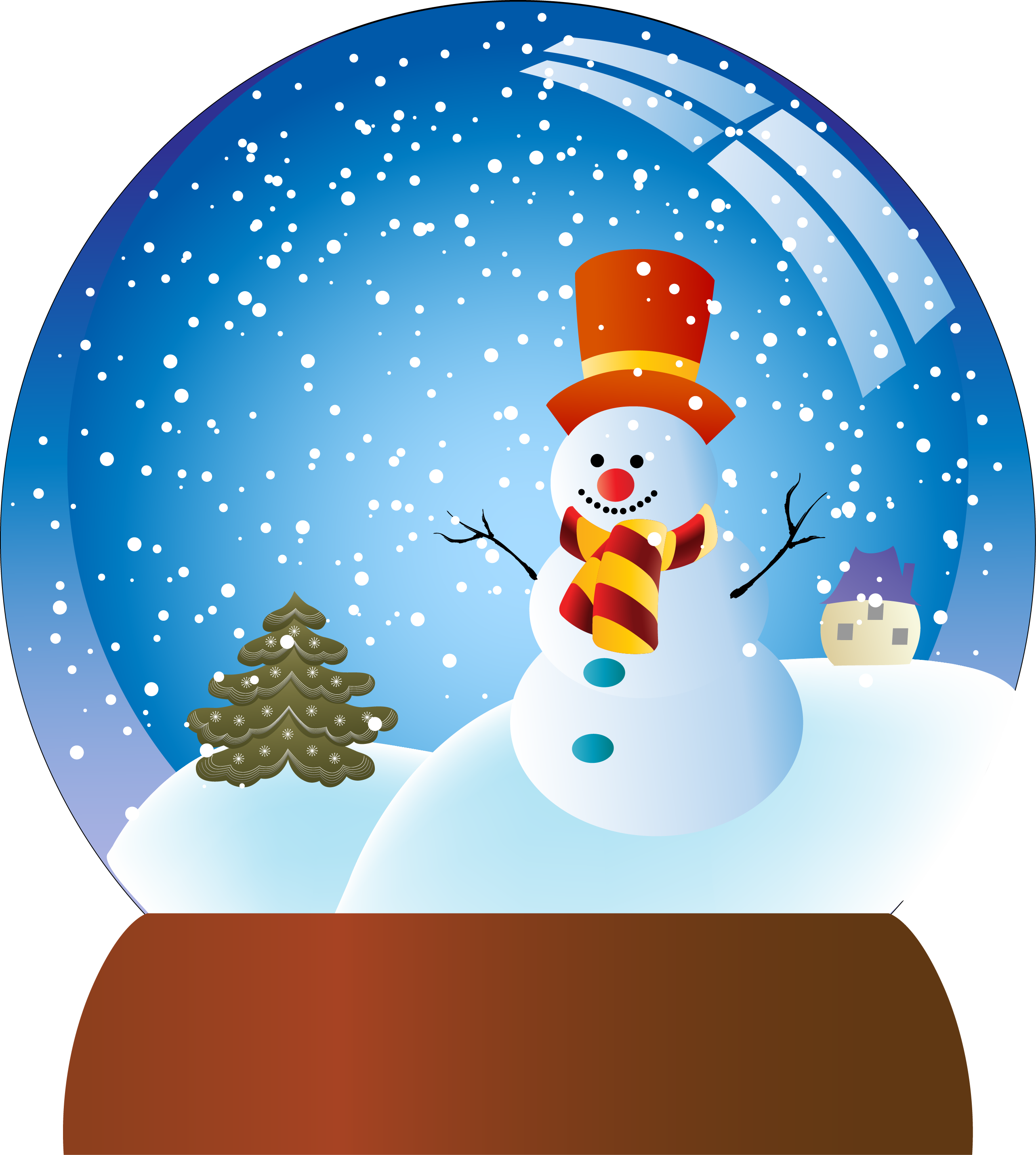 Santa Claus Christmas Tree Snowball Snowman - Santa Claus Christmas Tree Snowball Snowman (2565x2860)