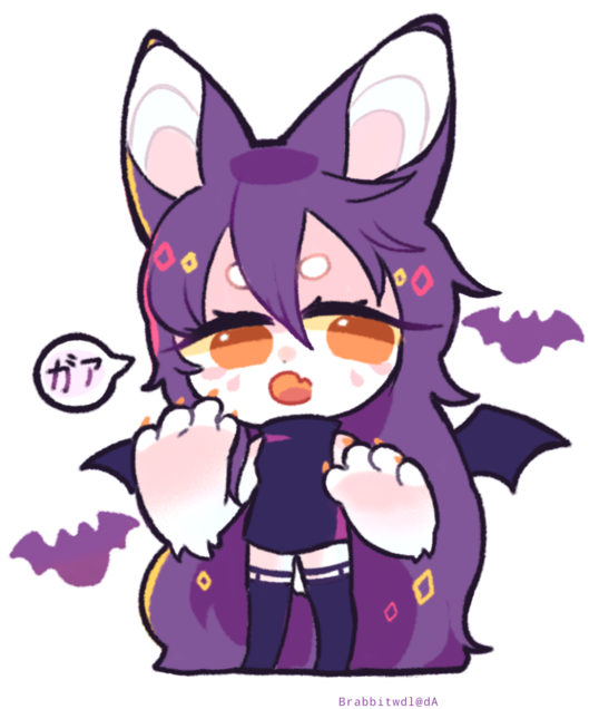 [at] Bats~ By Brabbitwdl - Cartoon (600x670)