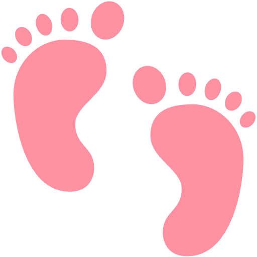 Pin Pink Baby Footprints Clipart - Godmother Proposal Gift, Ask Godmother, Will You Wish (512x512)