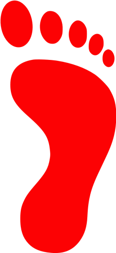 Footprint Clipart Right Foot - Footprint Logo Png (512x512)