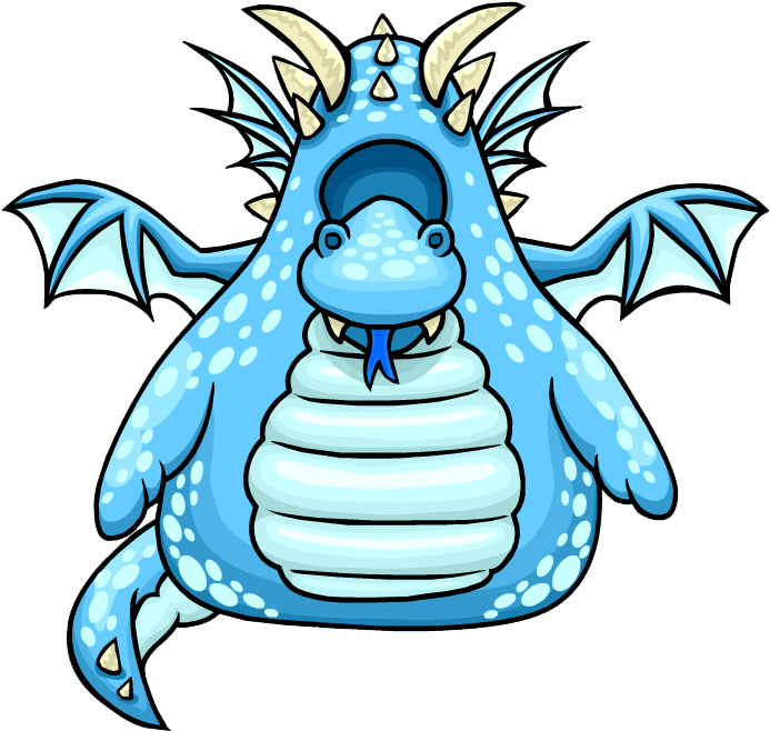 Blue Dragon Costume - Club Penguin Dragon Costume (717x664)